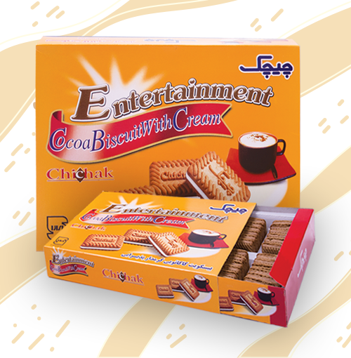 بیسکویت پذیرایی کرمدار کاکائویی